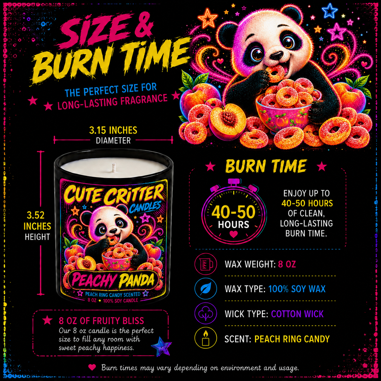 Peachy Panda - Peach Ring Candy