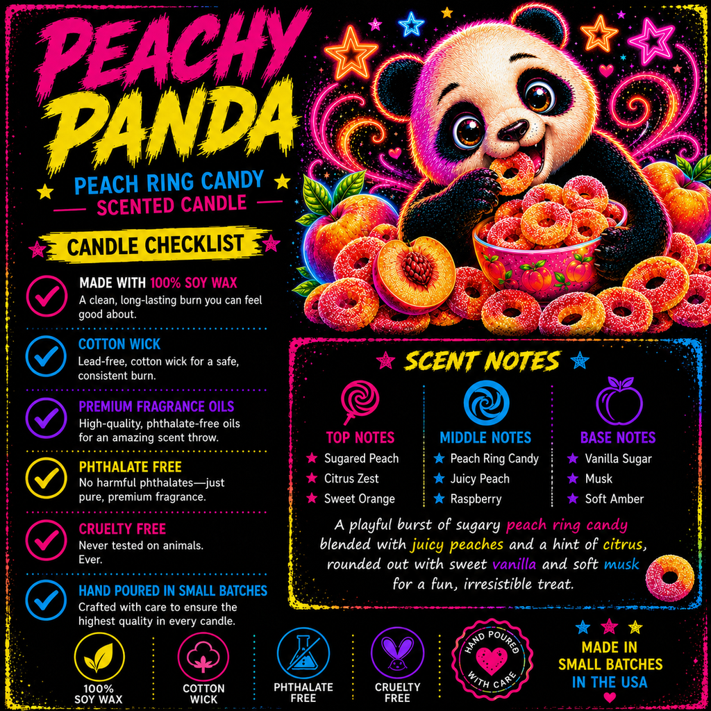 Peachy Panda - Peach Ring Candy