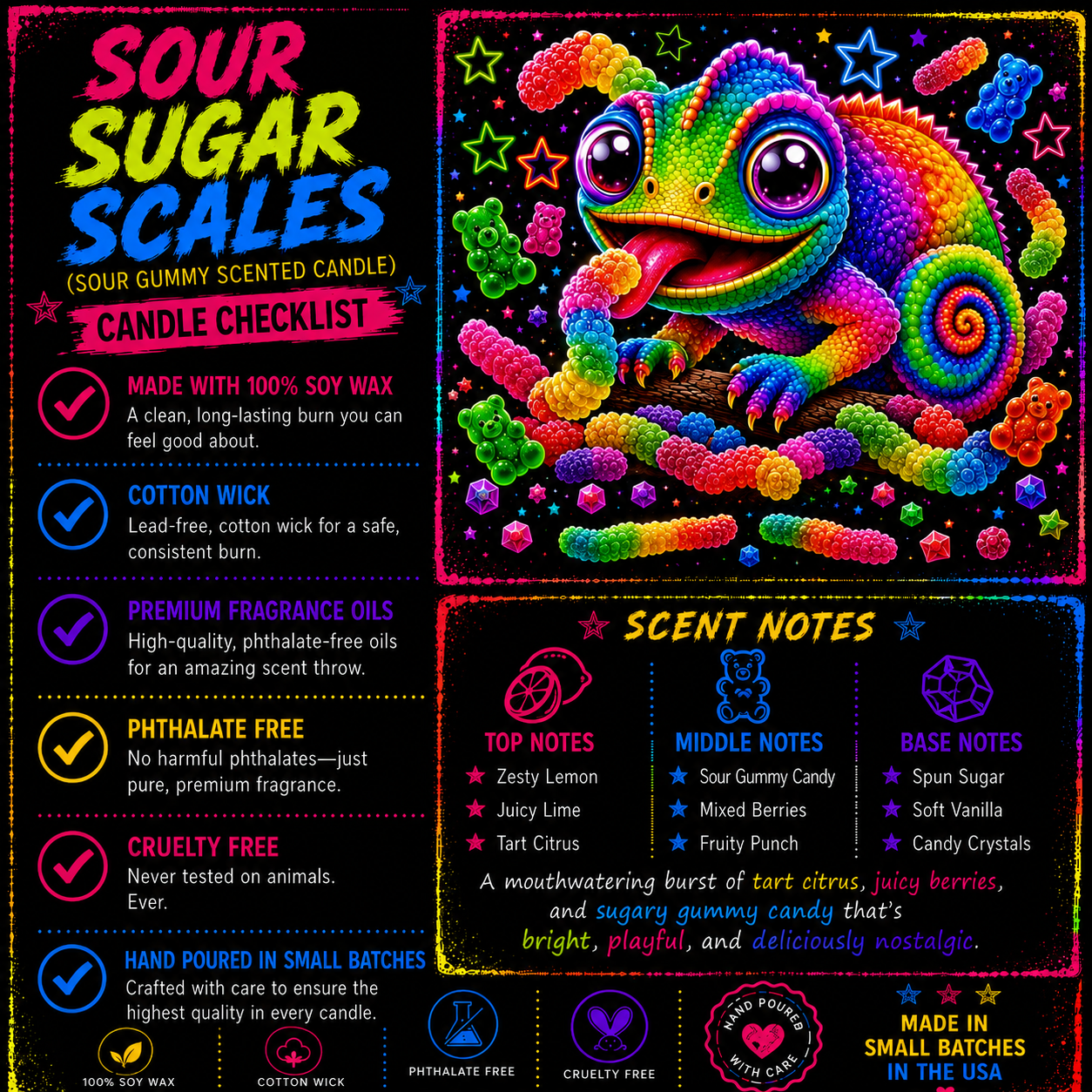 Sour Sugar Scales - Sour Gummy