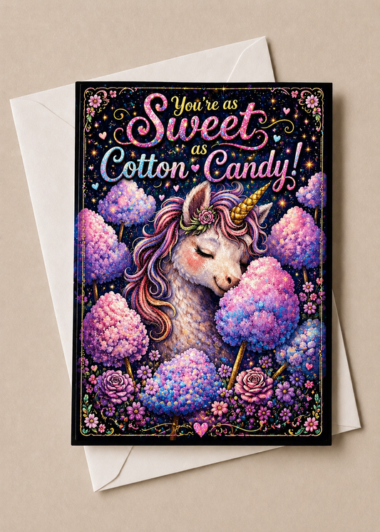 Sweet as Cotton Candy Greeting Card