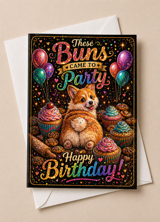Buns Came to Party Greeting Card